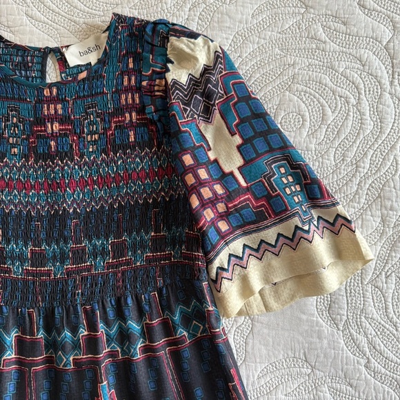 ba&sh - Mandie Midi Dress - Blue Multi - Picture 4 of 16